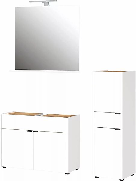 GERMANIA Badmöbel-Set "Ameca", (3 St.), Badezimmer-Set bestehend aus Waschb günstig online kaufen