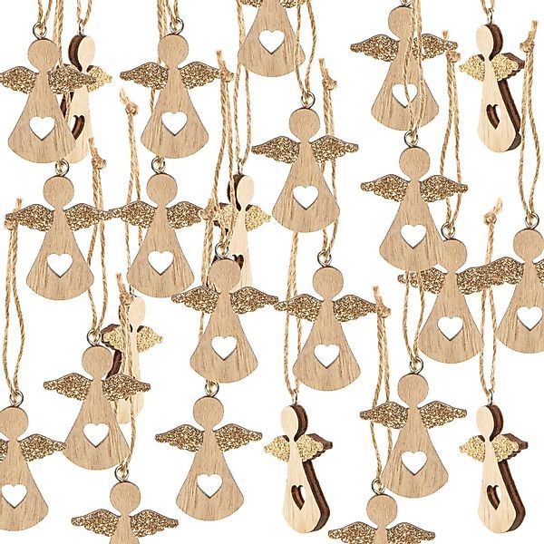 Logbuch-Verlag Dekofigur Weihnachtsanhänger Engel aus Holz, günstig online kaufen