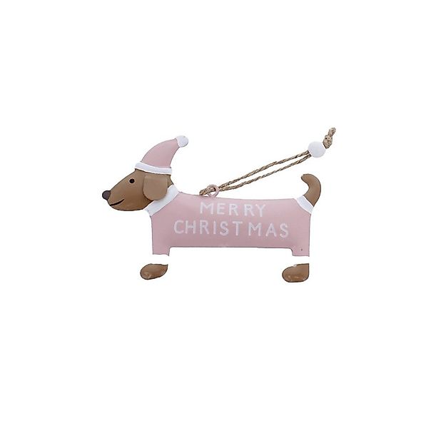 MICA Christbaumschmuck Dekohänger - Merry Chrismas - Hund - ca. 11,5 x 14 c günstig online kaufen