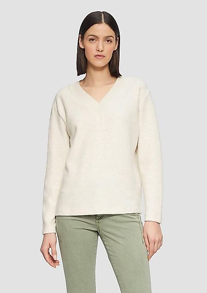 s.Oliver Sweatshirt Sweatshirt Weiches Sweatshirt mit V-Ausschnitt günstig online kaufen