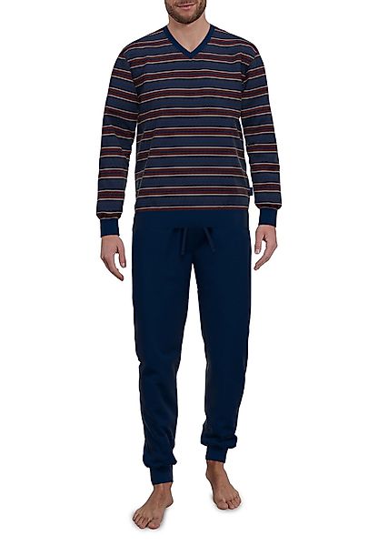 GÖTZBURG Pyjama "Zartbitter", (2 tlg.), V-Ausschnitt, Langarm, elastische B günstig online kaufen