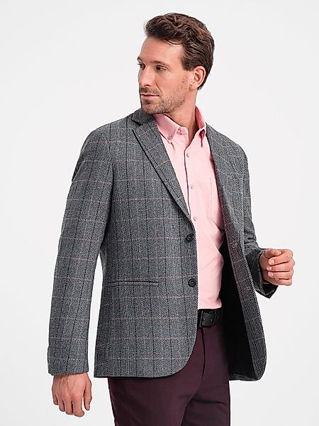OMBRE Sakko Sakko aus feinem Karo-Jacquard günstig online kaufen