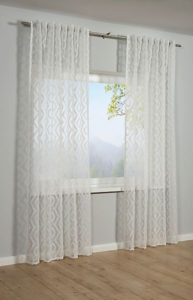 Sehlbach Gardine "Schal Scherli" Schlaufen 1 Stk. tlg. mit Gardinenband und günstig online kaufen