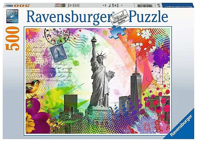 Ravensburger Puzzle 500 Teile Ravensburger Puzzle Postkarte aus New York 17 günstig online kaufen