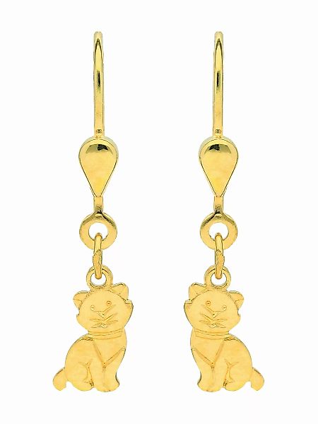 Adelia´s Paar Ohrhänger "1 Paar 333 Gold Ohrringe / Ohrhänger Katze", 333 G günstig online kaufen