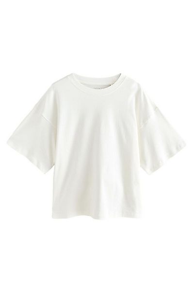 Next T-Shirt Kastiges Relaxed Fit Oversized-T-Shirt, Baumwolle (1-tlg) günstig online kaufen