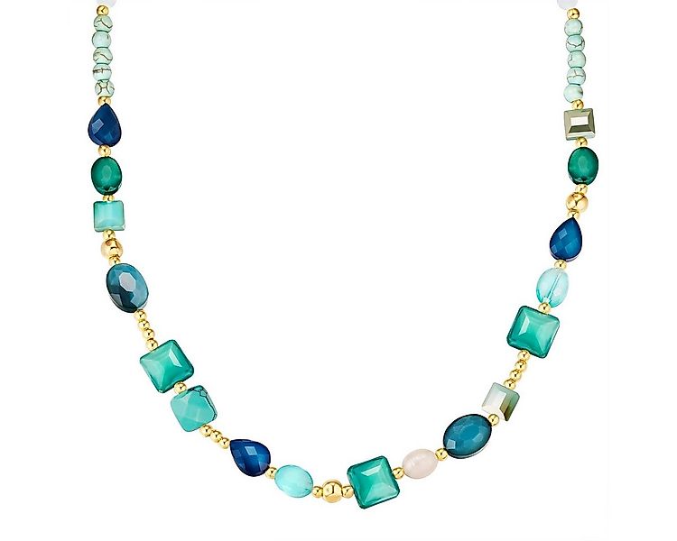 Lulu & Jane Collier gelbgold, mit Süßwasser-Zuchtperle und Glas günstig online kaufen