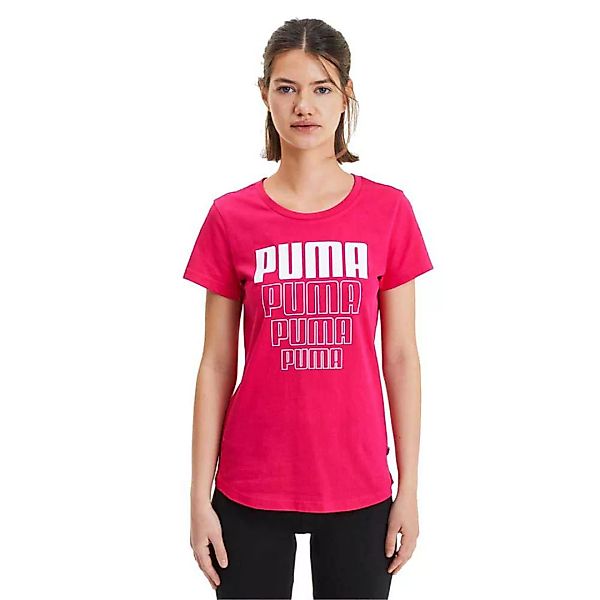 Puma Rebel Graphic Kurzarm T-shirt XS Bright Rose günstig online kaufen