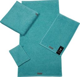 ROSS Gästehandtuch "Smart" Uni-Rippe mit Velourslabel günstig online kaufen