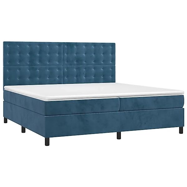 vidaXL Boxspringbett mit Matratze Dunkelblau 200x200 cm Samt 3143287 günstig online kaufen