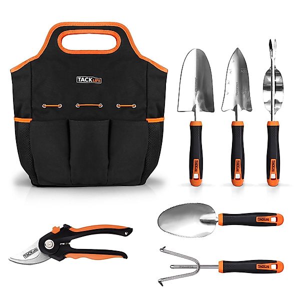 TACKLIFE Gartenpflege-Set 6-teiliges Gartenwerkzeug-Set aus Edelstahl, günstig online kaufen