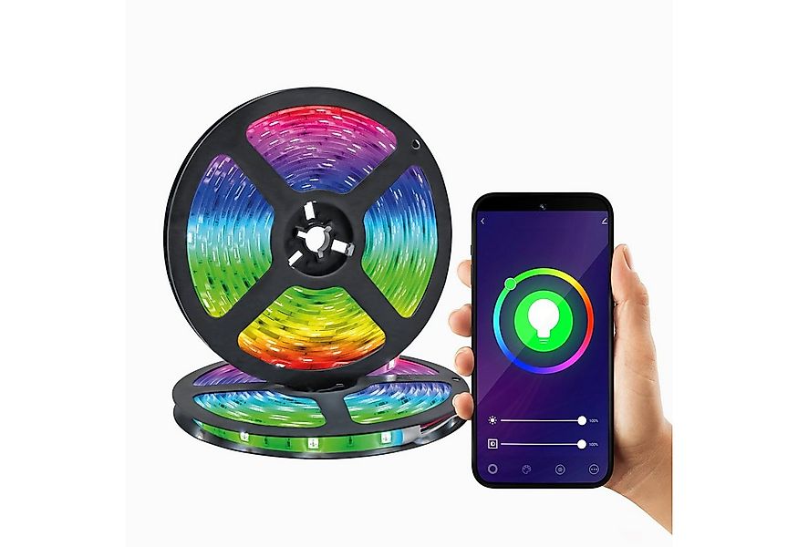 XCOAST LED-Streifen 2m SMARTES SELBSTKLEBENDES LED BAND, dimmbar, 90cm Netz günstig online kaufen
