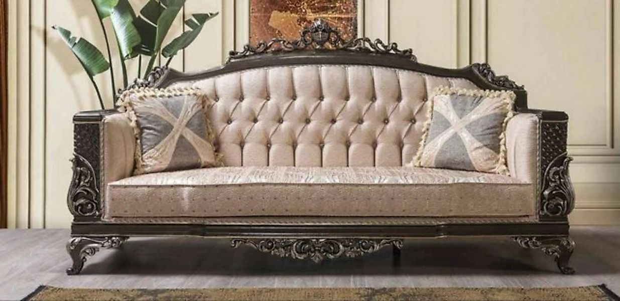 JVmoebel Sofa Dreisitzer Luxus Sofa 3 Sitzer Sitz Stoff Barock Rokoko, Made günstig online kaufen