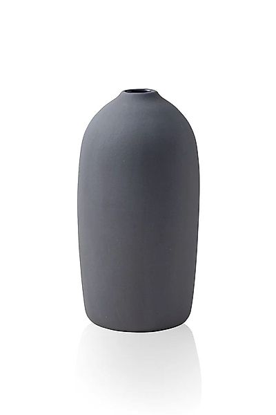 Raw zylindrische Keramikvase mit kleiner Öffnung 20 cm grau günstig online kaufen