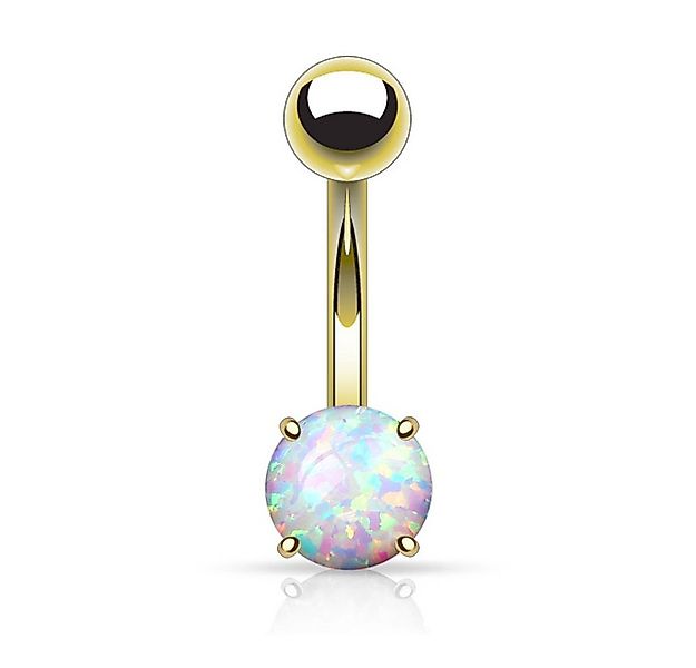 Taffstyle Bauchnabelpiercing Piercing Chirurgenstahl vergoldet Opal, Bauchn günstig online kaufen