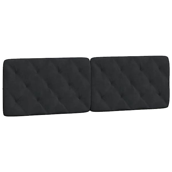 vidaXL Kopfteil-Kissen Schwarz 160 cm Samt 374735 günstig online kaufen