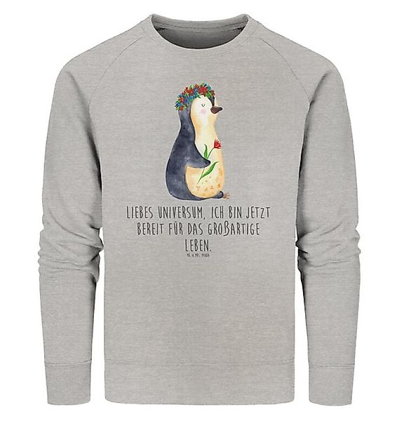 Mr. & Mrs. Panda Longpullover Pinguin Blumen Größe XL - Heather Grey - Gesc günstig online kaufen