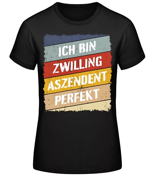 Zwilling Aszendent Perfekt Retro Stil · Frauen Basic T-Shirt günstig online kaufen