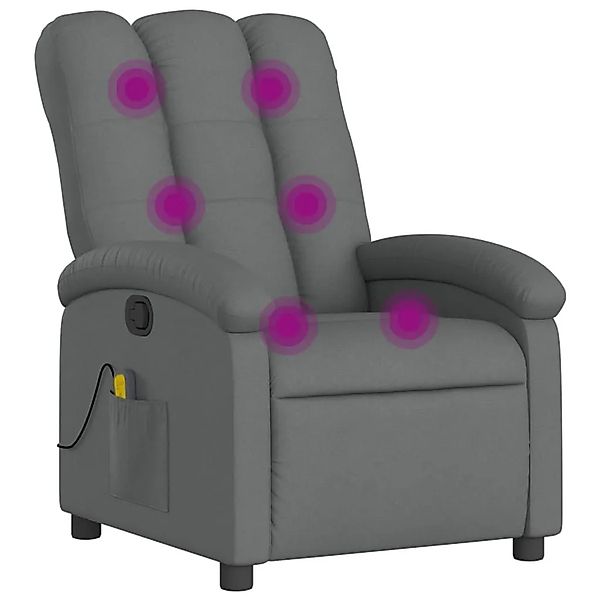 vidaXL Massage-Relaxsessel Stoff Dunkelgrau 3205869 günstig online kaufen
