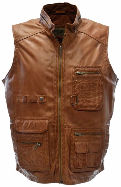 Zimmert Leather Lederweste Julius Schwarz, weiches günstig online kaufen