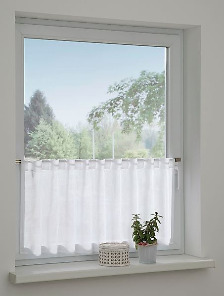 GARDINIA Gardine "Bistrogardine Jacquard-Voile" 1 Stk. tlg. transparent, Po günstig online kaufen