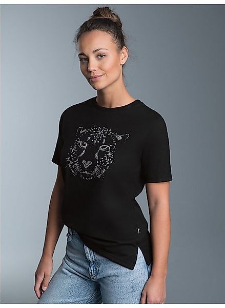 Trigema T-Shirt TRIGEMA T-Shirt mit glitzerndem Leopardenprint (1-tlg) günstig online kaufen