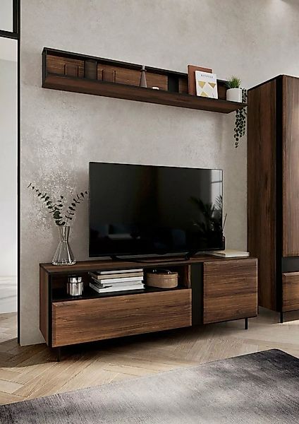 Compleo TV-Schrank BIANCA Loft Lowboard für Wohnzimmer, Breite: 155 cm Möbe günstig online kaufen