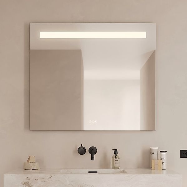 Loevschall Badspiegel »Lökken Quadratisch, Badzimmerspiegel mit LED Beleuch günstig online kaufen