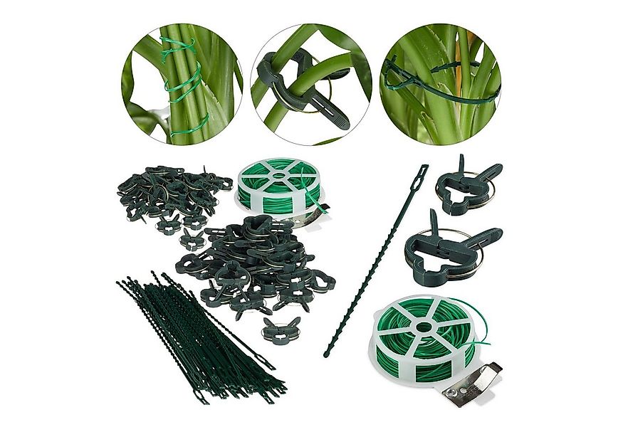 relaxdays Rankhilfe Pflanzenhalter Set 110-teilig günstig online kaufen