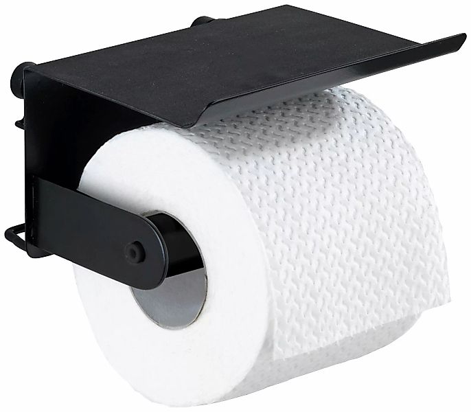 WENKO Toilettenpapierhalter Classic Plus Black (1-St) günstig online kaufen