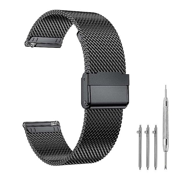 BTTO Uhrenarmband Uhrenarmband,Edelstahl Mesh Schnellverschluss Ersatzband, günstig online kaufen