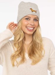 Zwillingsherz Beanie "Dog-Patch" mit niedlichem Dackelmotiv günstig online kaufen