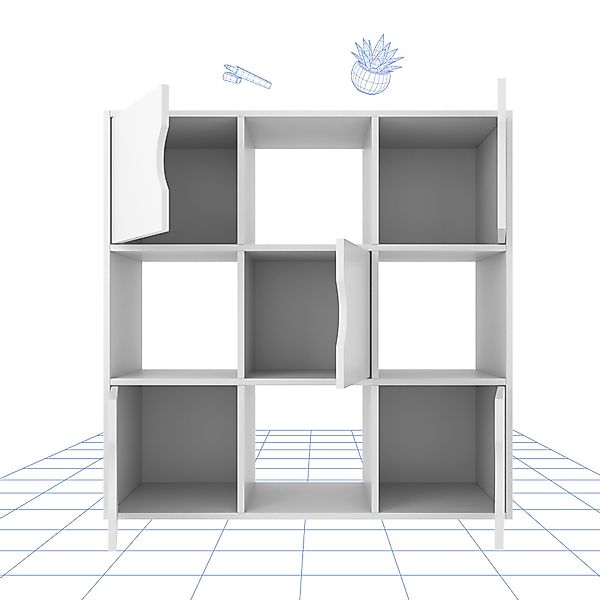 FLEXISPOT Bücherregal BW1, Regal, Standregal, Würfelregal, günstig online kaufen