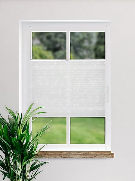 GARESA Plissee Blume, Lichtschutz, ohne Bohren, verspannt, Klemmfix, einfac günstig online kaufen