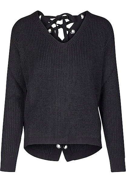 URBAN CLASSICS Rundhalspullover Urban Classics Damen Ladies Back Lace Up Sw günstig online kaufen