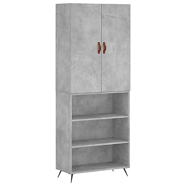 vidaXL Highboard Betongrau 69,5x34x180 cm Holzwerkstoff 3196047 günstig online kaufen