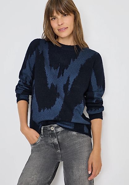 Cecil Rundhalspullover mit Muster günstig online kaufen