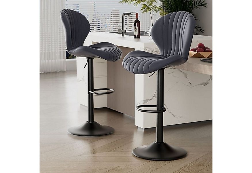 HawthyHome Barhocker Drehhocker, Höhenverstellbare Barstühle mit Rückenlehn günstig online kaufen