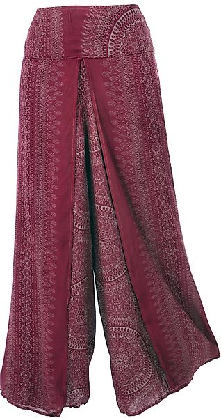 Guru-Shop Relaxhose Palazzohose, offene Boho Sommerhose, günstig online kaufen