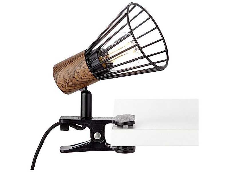 Brilliant LED Schreibtischlampe Manama, Lampe Manama Klemmleuchte holz dunk günstig online kaufen
