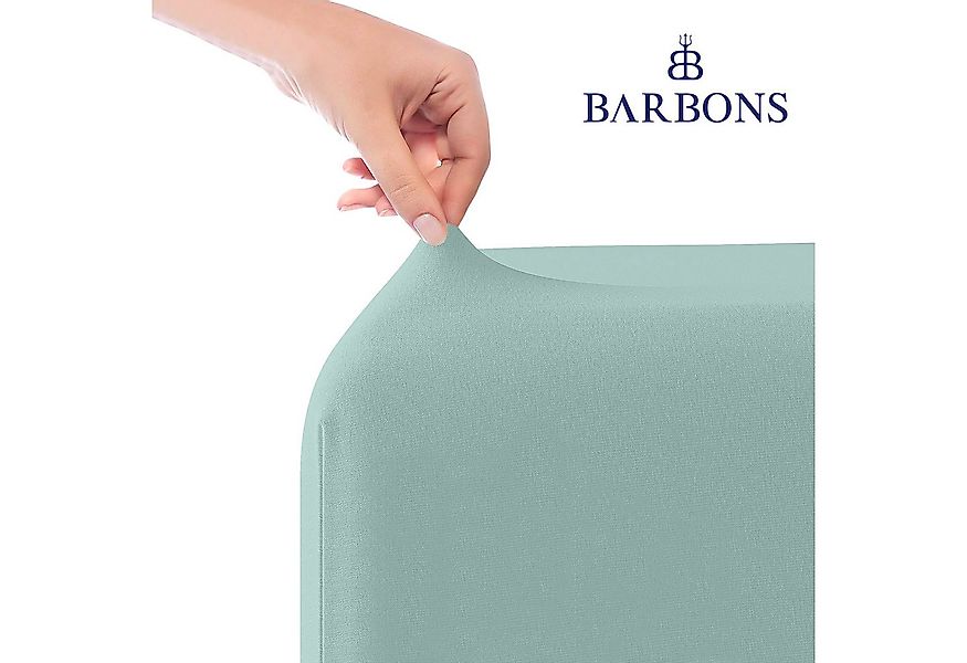 BARBONS Spannbettlaken Jersey Bettlaken, 145 g/m² Spannbetttuch, bis zu 25c günstig online kaufen