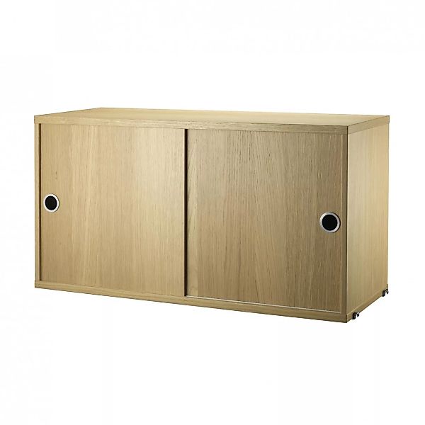 Kiste String® System holz natur / 2-türig - L 78 cm - String Furniture - Ho günstig online kaufen