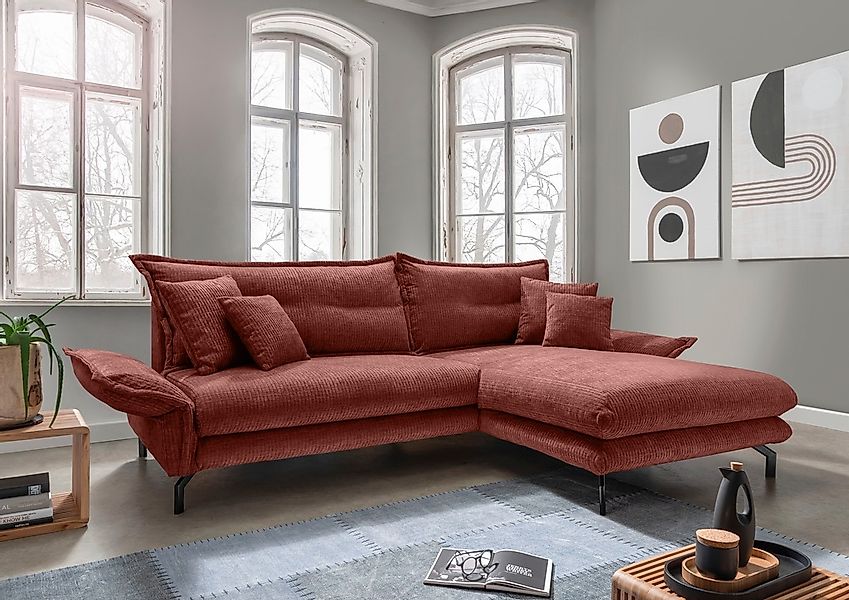 Home affaire Ecksofa "LAVA Breite 255 cm, modern und elegant, aktuelle Kiss günstig online kaufen