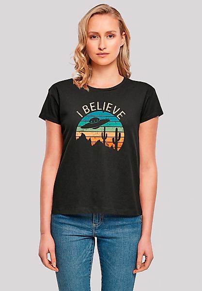 F4NT4STIC T-Shirt "I Believe UFO Alien Sonnenuntergang", Premium Qualität günstig online kaufen