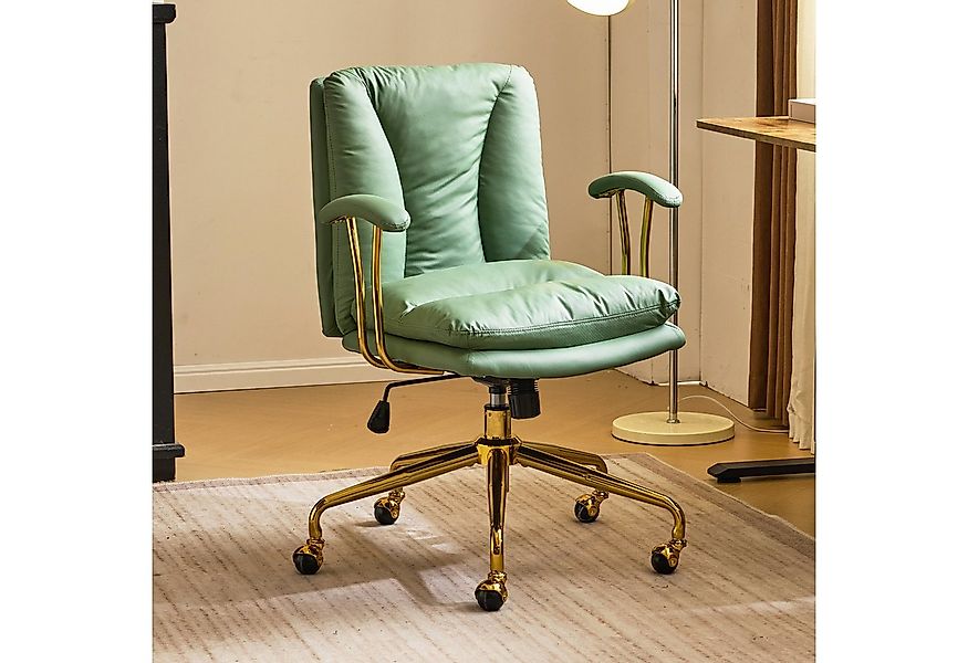 VINGLI Bürostuhl Ergonomisch, Schreibtischstuhl mit Goldenen Armlehnen, Che günstig online kaufen