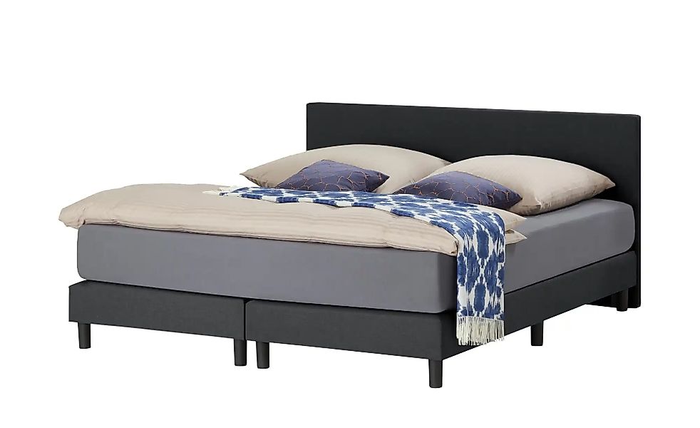 Boxspringbett  Cisano ¦ schwarz ¦ Maße (cm): B: 140 H: 91 Betten > Boxsprin günstig online kaufen
