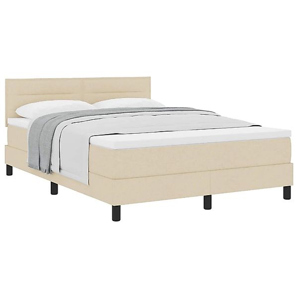 vidaXL Boxspringbett mit Matratze Creme 160 x 200 cm Stoff 3338627 günstig online kaufen