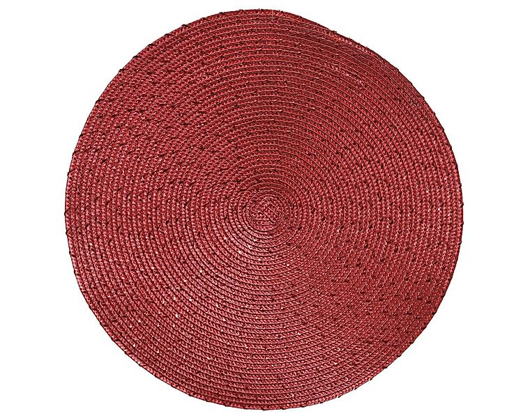 Kaemingk Platzset, Tischset rund 38cm Kunststoff 1 Stück Rot günstig online kaufen