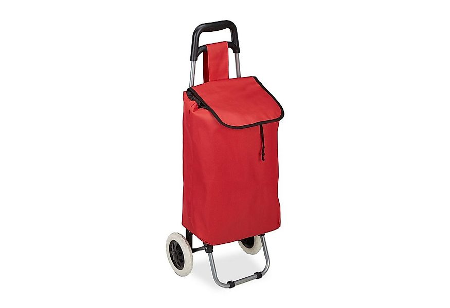 relaxdays Einkaufstrolley klappbar, rot günstig online kaufen