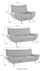 INOSIGN Polstergarnitur "Saltare elegant und komfortabel, OTTOs Choice, 3-2 günstig online kaufen